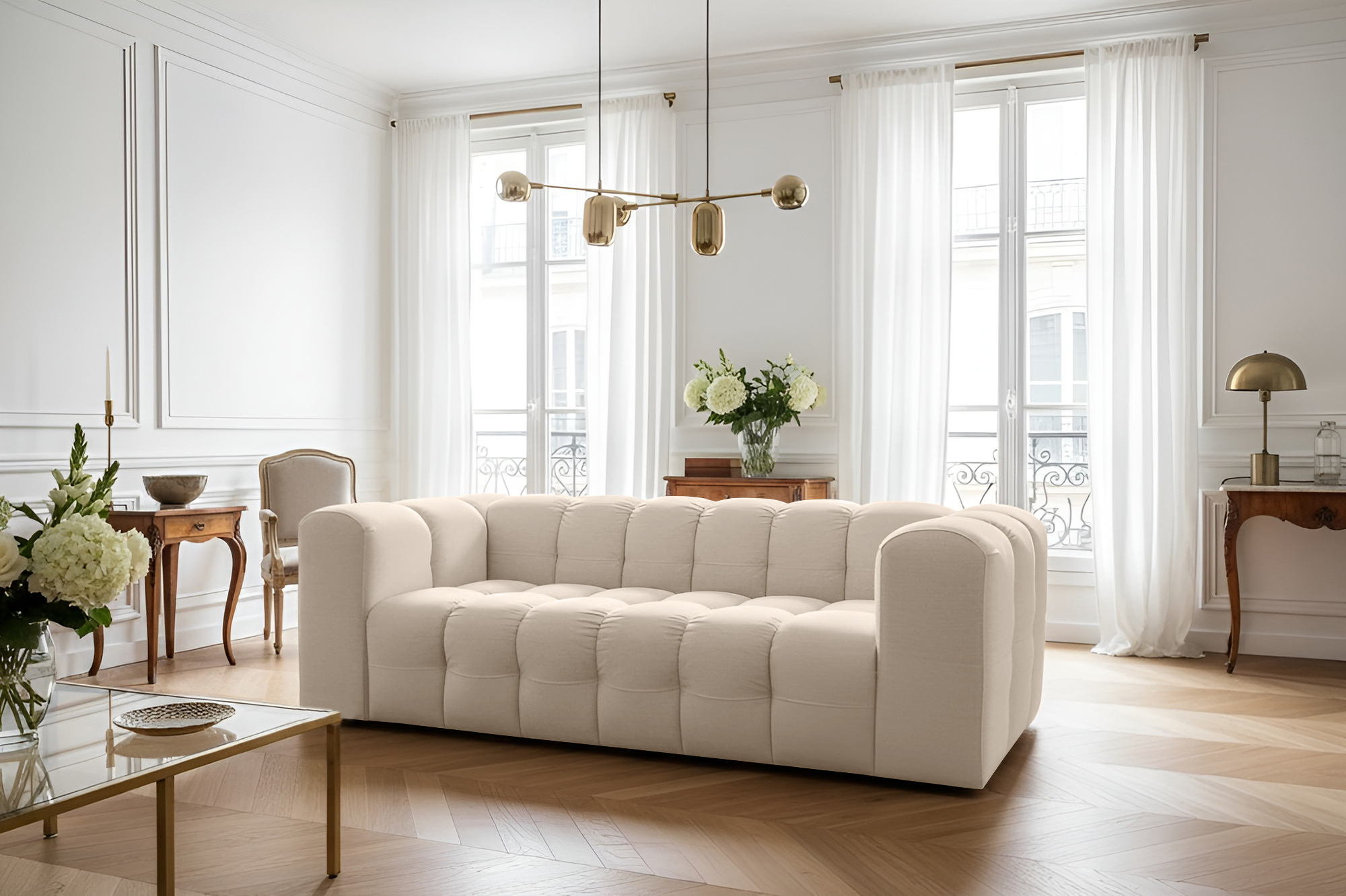 Baloo 3-Sitzer Sofa Creme 02